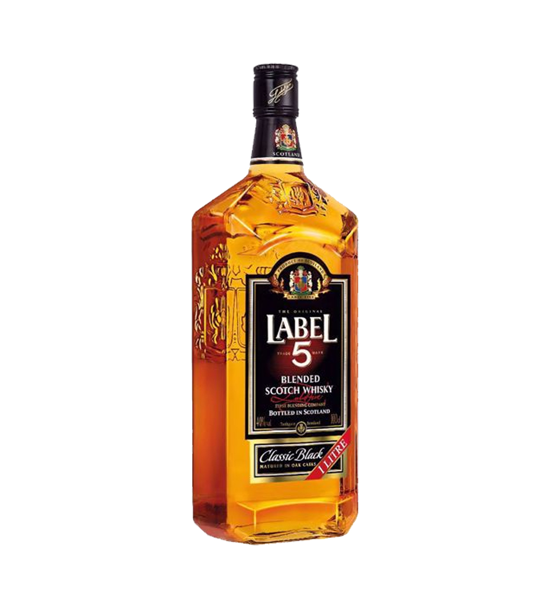 Label 5 Classic Black Whisky 1L bauturialcoolice.ro